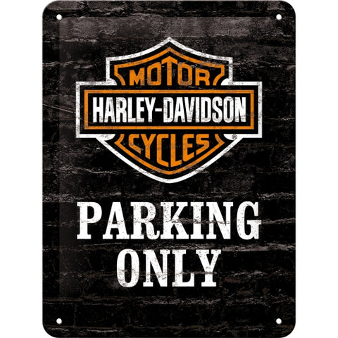 Cartello Harley Davidson Parking Only 15x20 - Nostalgic Motor Art Merchandize