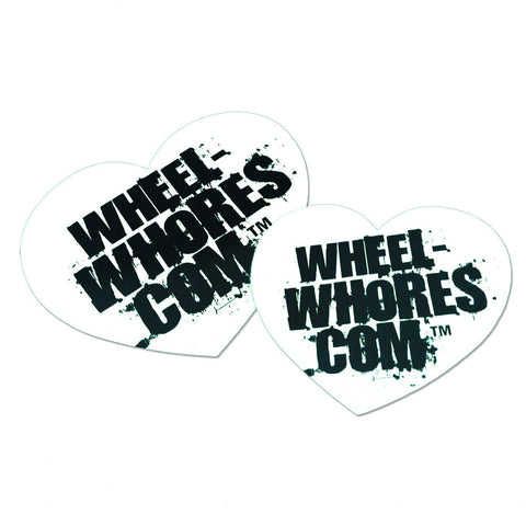 Adesivo Sticker Heart WHITE Wheel Whores Italia