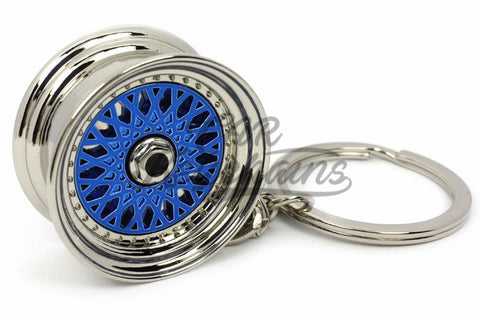 Cerchio Wheel BBS RS ver.2 Blue Blu Portachiavi Keyrings - Car Keychains