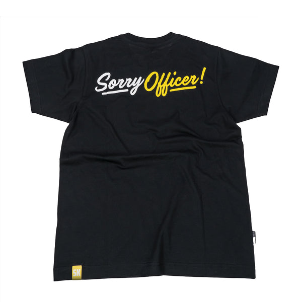 T-shirt Officer Flower Black Nera - Sourkrauts