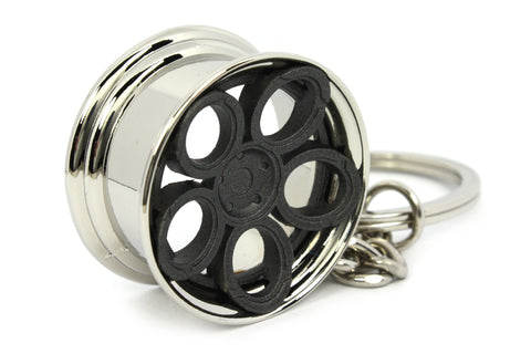 Cerchio Wheel LR2 Grigio Grey Portachiavi Keyrings - Car Keychains