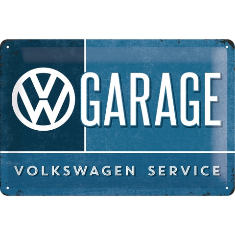 Cartello Volkswagen Garage Service 30x20 - Nostalgic Motor Art Merchandize