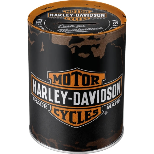 Scatola Salvadanaio in Metallo Harley Davidson 10x13h - Nostalgic Motor Art Merchandize