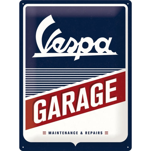 Cartello Vespa Garage 30x40cm - Nostalgic Motor Art Merchandize