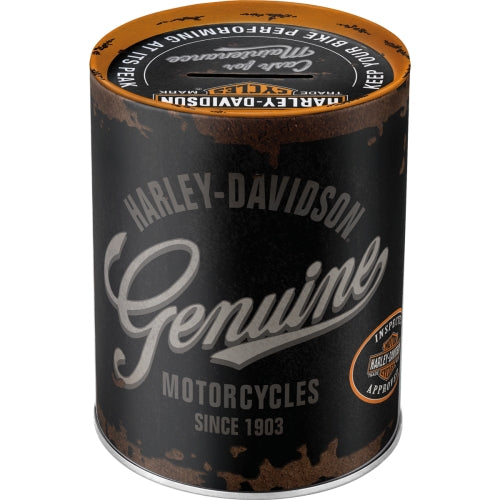 Scatola Salvadanaio in Metallo Harley Davidson 10x13h - Nostalgic Motor Art Merchandize
