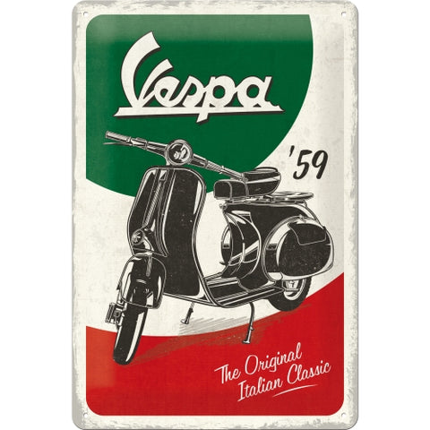 Cartello Vespa "The Original Italian Classic" 20x30 - Nostalgic Motor Art Merchandize