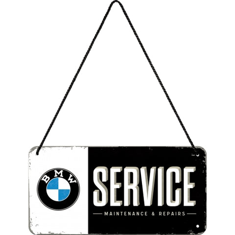 Cartello con filo BMW Service 10x20 - Nostalgic Motor Art Merchandize