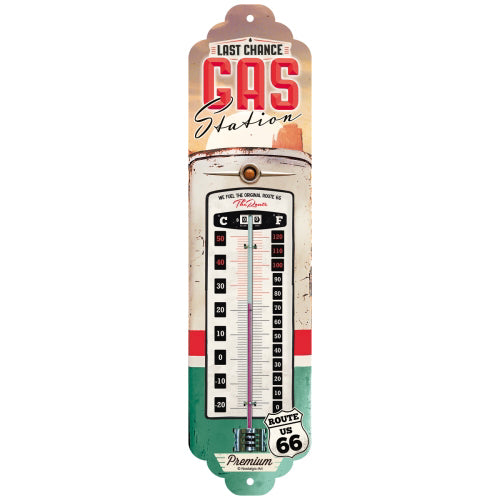 Termometro Gas Station 6,5x28 - Nostalgic Motor Art Merchandize