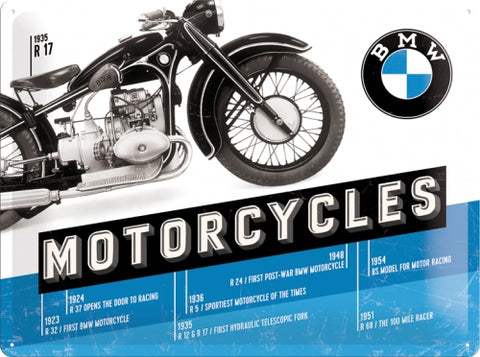 Cartello BMW Motorcycles 30x40cm - Nostalgic Motor Art Merchandize