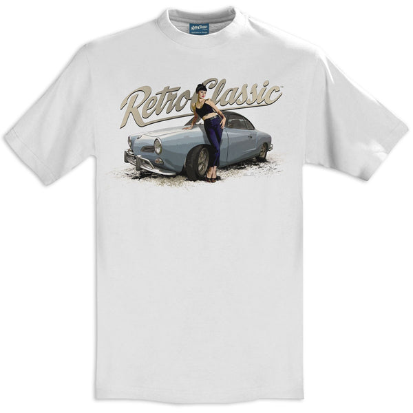 T-shirt Karman Ghia Coupé & Bethany Birks White Bianca - Retro Classic Clothing