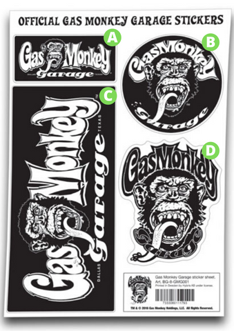 Adesivi Stickers Gas Monkey Garage GMG - Kustom & American Brands