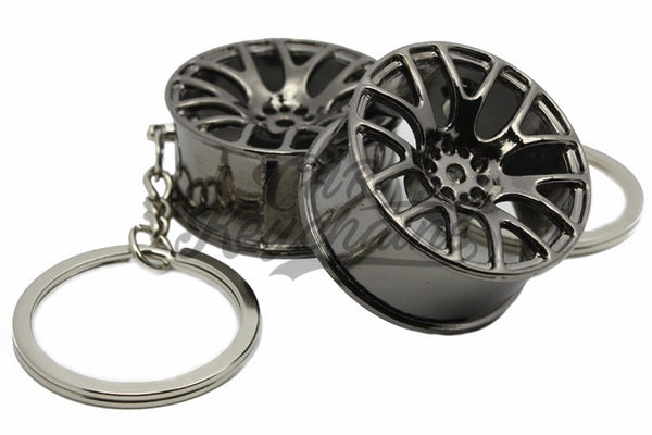 Cerchio Wheel 3SDM 0.01 Black Chrome Nero Cromo Portachiavi Keyrings - Car Keychains