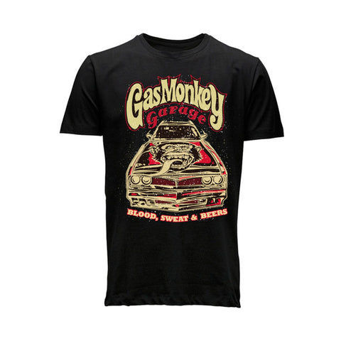 T-shirt Gas Monkey Garage GMG Muscle Car Tee BLACK - Kustom & American Brands