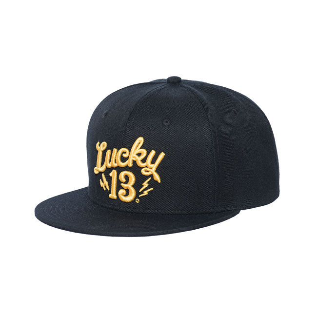 Lucky 13 Shocker Snapback Black Nero - Kustom & American Brands