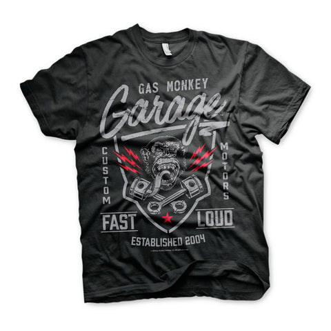 T-shirt Gas Monkey Garage GMG Fast 'n Loud Black Nera - Kustom & American Brands