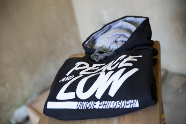 Felpa con cappuccio "Peace and Low" - Peace and Low Petrolhead Clothing