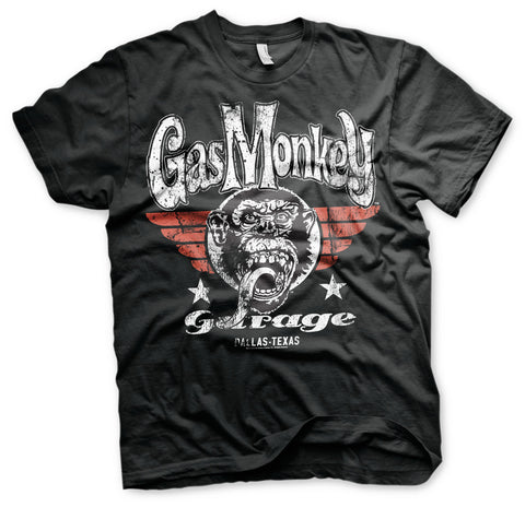 T-shirt Gas Monkey Garage GMG Flying High Black - Kustom & American Brands