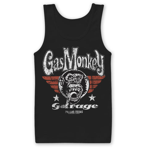 Tank Top Gas Monkey Garage GMG Flying High Nera - Kustom & American Brands