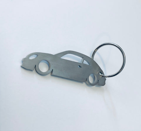 Silhouettes Stainless Steel VW New Beetle Portachiavi Keyrings - Car Keychains