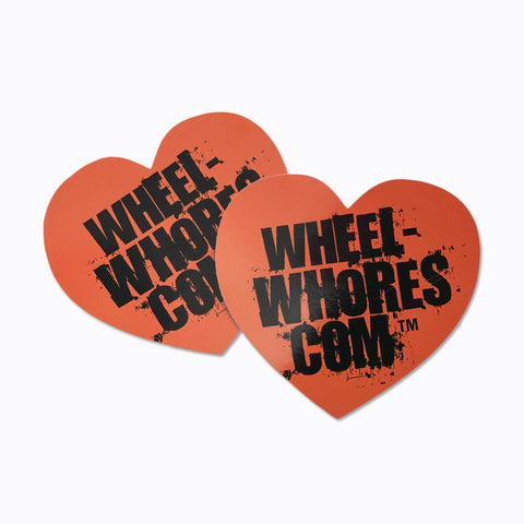 Adesivo Sticker Heart ORANGE Wheel Whores Italia