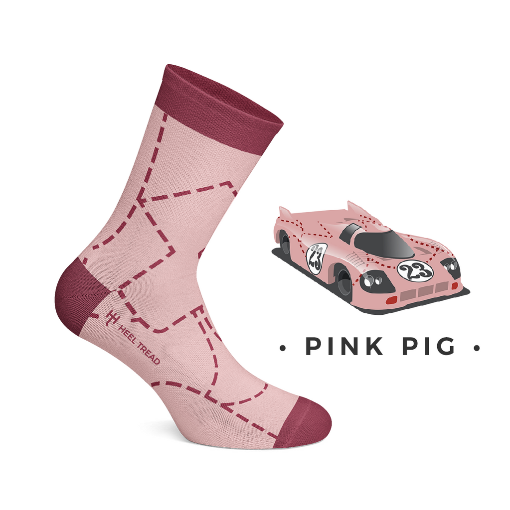 Calze Socks Pink Pig Porsche 917/20 - Heel Tread