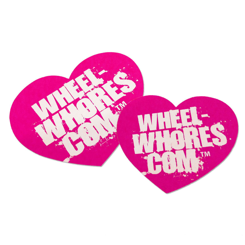 Adesivo Sticker Heart PINK Wheel Whores Italia