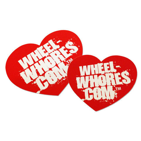 Adesivo Sticker Heart RED Wheel Whores Italia