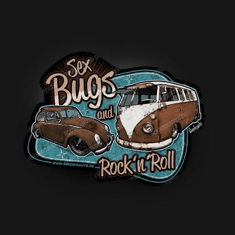 Adesivo Sex Bugs Rock n Roll Sticker - Sourkrauts
