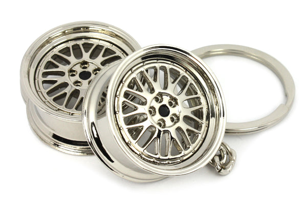 Cerchio Wheel LM Chrome Cromo Portachiavi Keyrings - Car Keychains