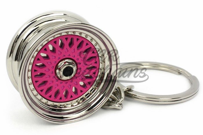 Cerchio Wheel BBS RS ver.2 Pink Rosa Portachiavi Keyrings - Car Keychains