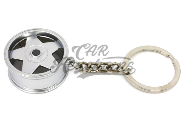 Cerchio Wheel Borbet A Silver Argento Portachiavi Keyrings - Car Keychains