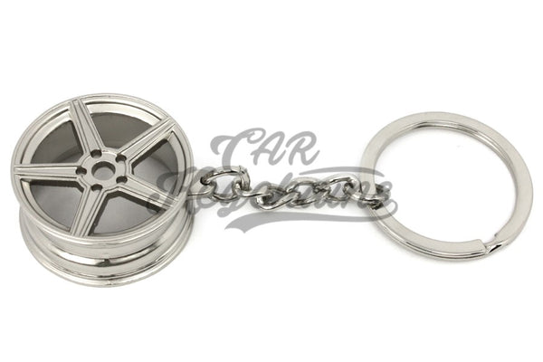 Cerchio Wheel MB Silver Matte Grigio Opaco Portachiavi Keyrings - Car Keychains