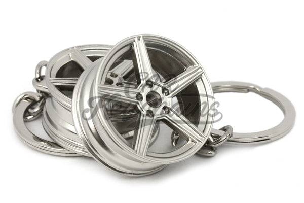 Cerchio Wheel MB Silver Matte Grigio Opaco Portachiavi Keyrings - Car Keychains
