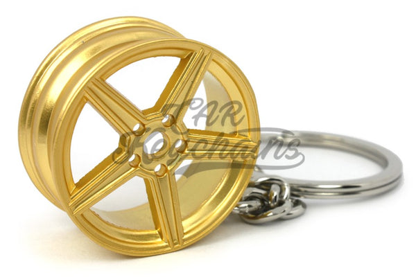 Cerchio Wheel MB Gold Oro Portachiavi Keyrings - Car Keychains