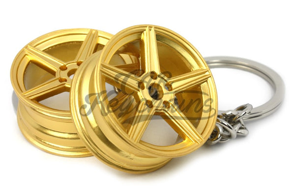 Cerchio Wheel MB Gold Oro Portachiavi Keyrings - Car Keychains
