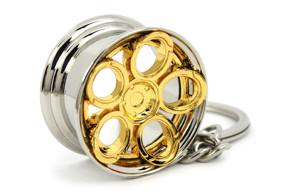 Cerchio Wheel LR2 Oro Gold Portachiavi Keyrings - Car Keychains