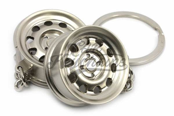 Cerchio Wheel Wide Steel Grigio Opaco Matte Grey Portachiavi Keyrings - Car Keychains