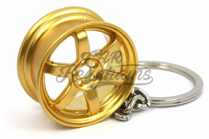 Cerchio Wheel TE37 Gold Oro Portachiavi Keyrings - Car Keychains