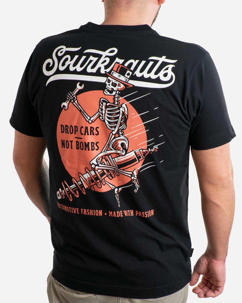 T-shirt Skeleton Black Nera - Sourkrauts