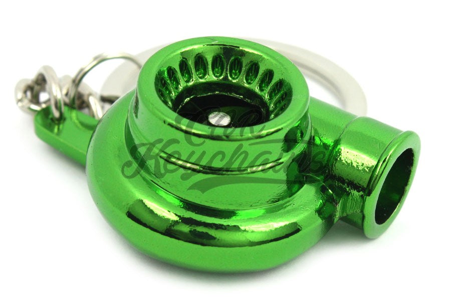 Turbina Verde Green Chrome Portachiavi Keyrings - Car Keychains