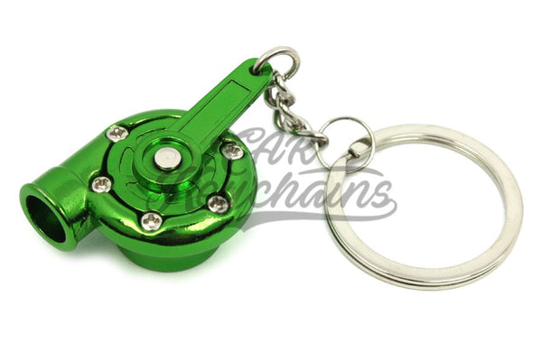 Turbina Verde Green Chrome Portachiavi Keyrings - Car Keychains