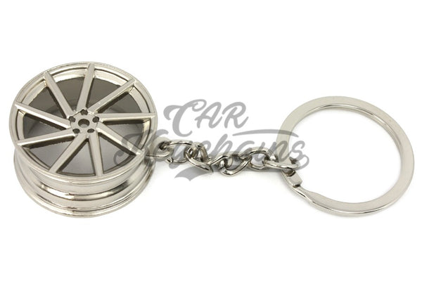 Cerchio Wheel CVT Silver Matte Grigio Opaco Portachiavi Keyrings - Car Keychains