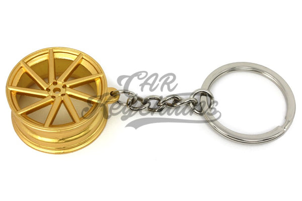 Cerchio Wheel CVT Gold Oro Portachiavi Keyrings - Car Keychains